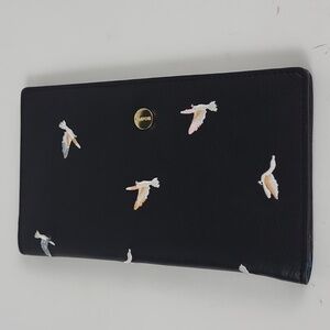 Parfois Embroidered Birds Travel Passport Wallet